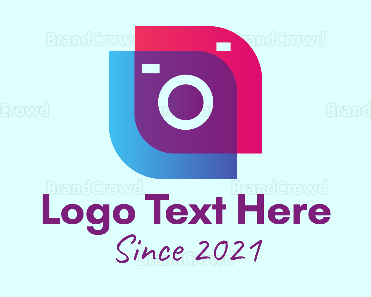 Vlogging Camera Lens Logo