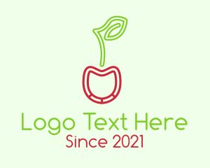 Supermarket - Neon Cherry Fruit logo design