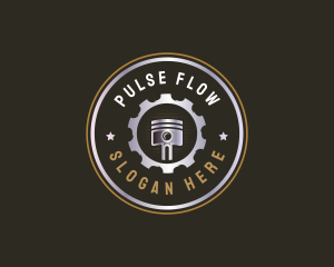 Piston Auto Engine  logo design