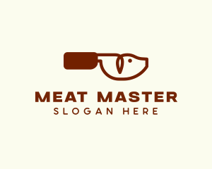 Pig Butcher Knife  logo design