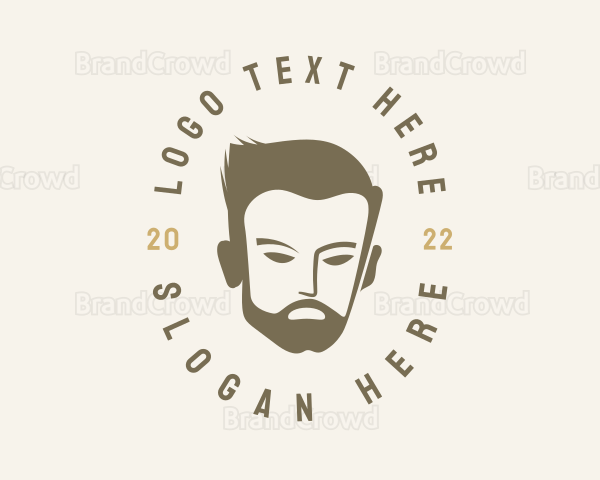 Men Barber Beard Logo