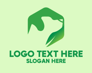 Green Leaf Dog Logo