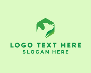 Dog Sitter - Green Leaf Dog logo design