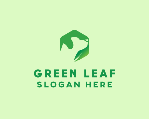 Leaf - Green Leaf Dog logo design
