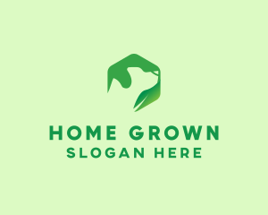 Domestic - Green Leaf Dog logo design