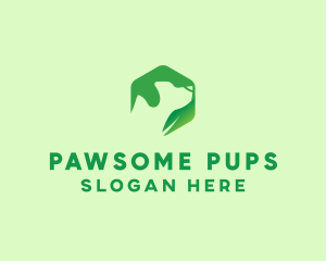 Dog - Green Leaf Dog logo design