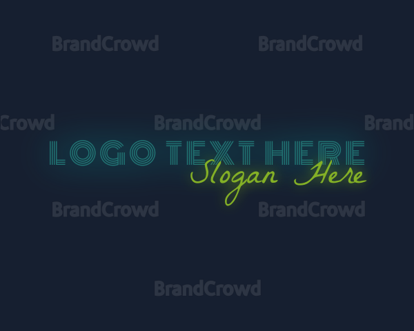 Neon Bar Wordmark Logo