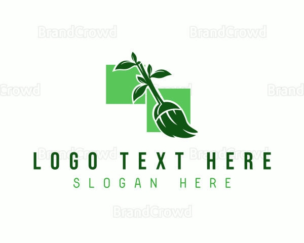Natural Cleaning Broom Logo