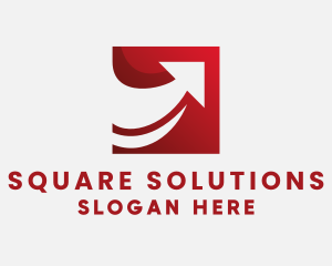Square - Square Arrow Swoosh logo design