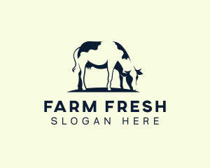 Livestock Cow Farmer logo design