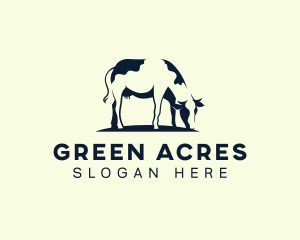 Livestock Cow Farmer logo design