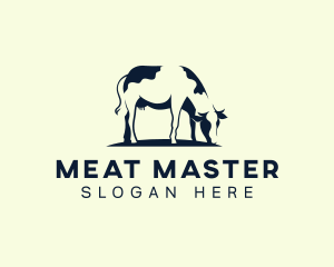 Livestock Cow Farmer logo design