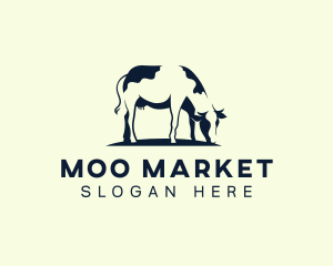 Livestock Cow Farmer logo design