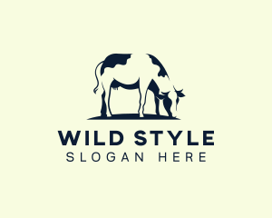 Livestock Cow Farmer logo design