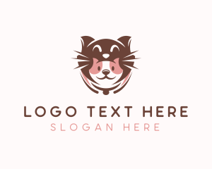 Siamese - Cat Puppy Pet Care logo design