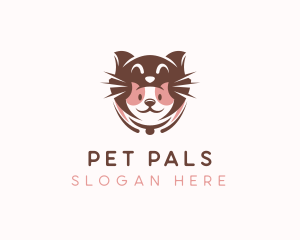 Cat Puppy Pet Care logo design