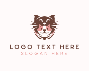 Cat Puppy Pet Care Logo