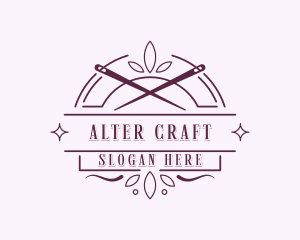 Needle Seamstress Alteration logo design