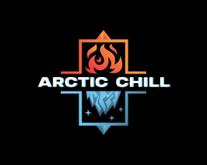 Cooling Ice Fire logo design