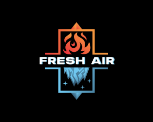 Cooling Ice Fire logo design