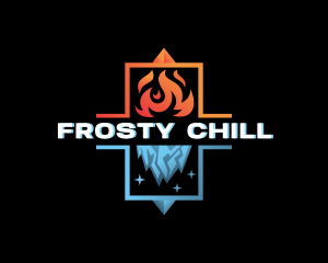 Ice - Cooling Ice Fire logo design