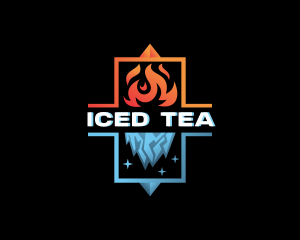 Cooling Ice Fire logo design