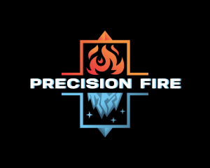 Cooling Ice Fire logo design