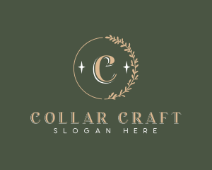 Elegant Leaf Wreath logo design