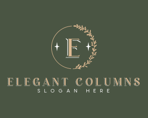 Elegant Leaf Wreath logo design