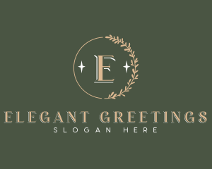 Elegant Leaf Wreath logo design