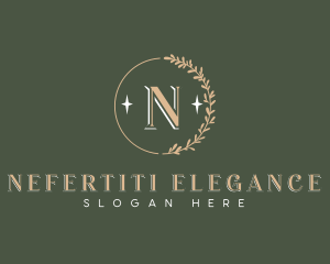 Elegant Leaf Wreath logo design