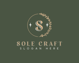 Elegant Leaf Wreath logo design