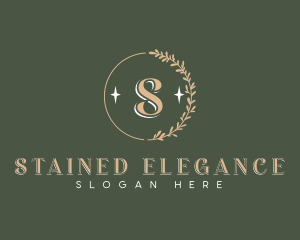 Elegant Leaf Wreath logo design