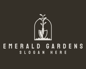 Landscaping Shovel Plant logo design