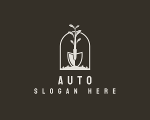 Landscaping Shovel Plant logo design