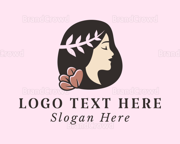 Floral Leaf Woman Logo