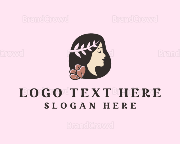 Floral Wreath Woman Logo