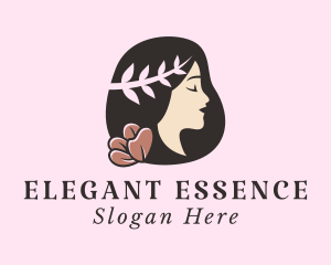 Woman - Floral Leaf Woman logo design