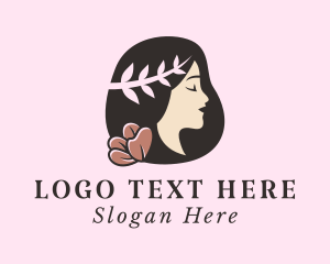 Floral - Floral Leaf Woman logo design