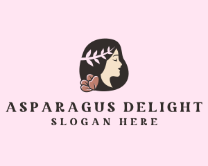 Floral Wreath Woman  logo design