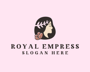 Floral Wreath Woman  logo design