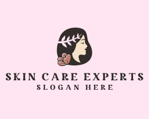 Dermatologist - Floral Wreath Woman logo design