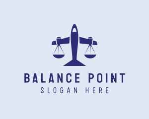 Legal Plane Scales logo design