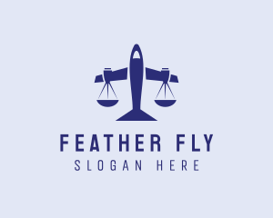 Legal Plane Scales logo design