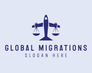 Legal Plane Scales logo design