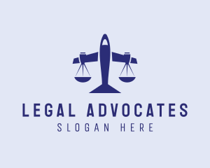 Legal Plane Scales logo design