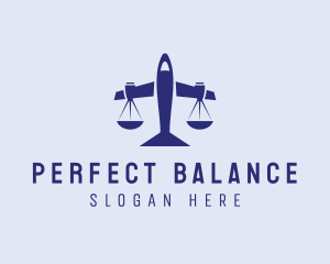 Legal Plane Scales logo design