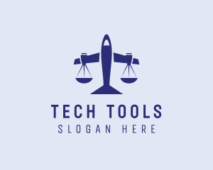 Legal Plane Scales logo design