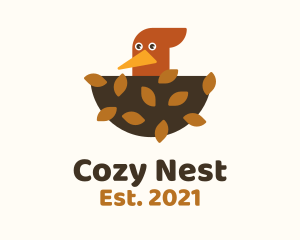 Nest - Wildlife Woodpecker Nest logo design