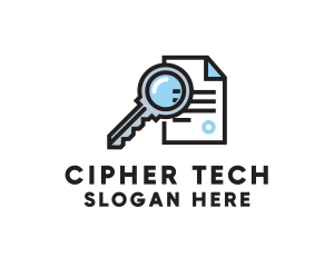 Cryptography - Secure Key File Document logo design